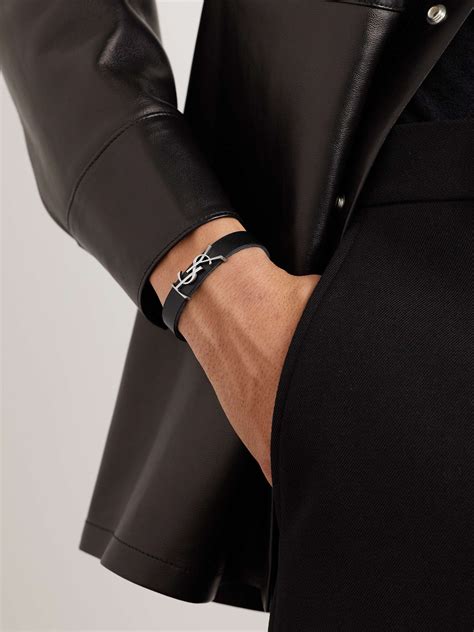 ysl opyum bracelet silver|Saint Laurent Opyum Leather Bracelet .